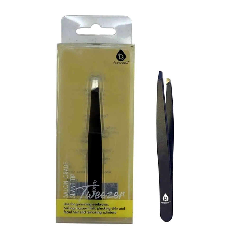 Pursonic Salon Professional Grade Slant Tip Tweezers NEW